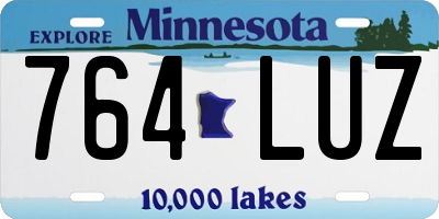 MN license plate 764LUZ