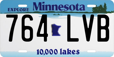MN license plate 764LVB