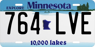 MN license plate 764LVE