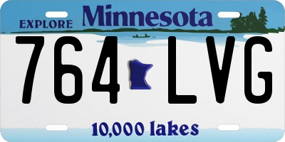 MN license plate 764LVG