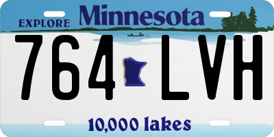 MN license plate 764LVH