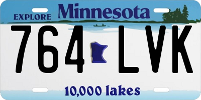 MN license plate 764LVK
