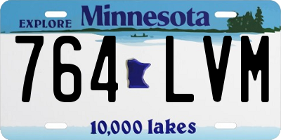MN license plate 764LVM