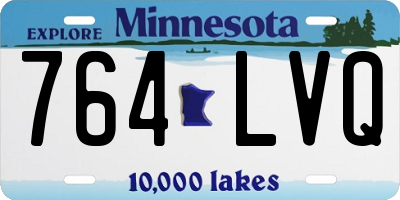 MN license plate 764LVQ