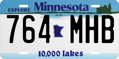 MN license plate 764MHB