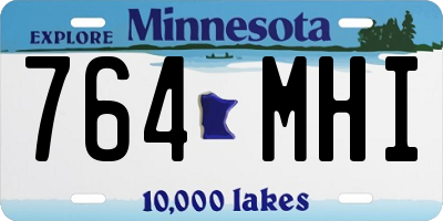 MN license plate 764MHI