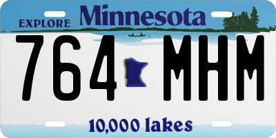 MN license plate 764MHM