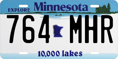 MN license plate 764MHR