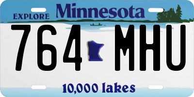 MN license plate 764MHU