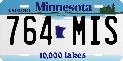 MN license plate 764MIS