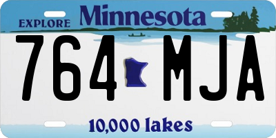 MN license plate 764MJA