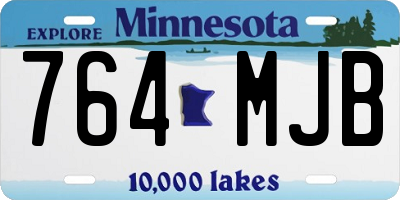 MN license plate 764MJB