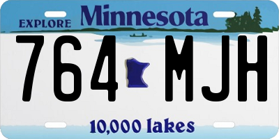 MN license plate 764MJH