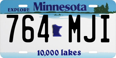 MN license plate 764MJI