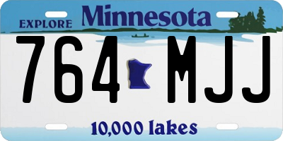 MN license plate 764MJJ