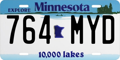 MN license plate 764MYD