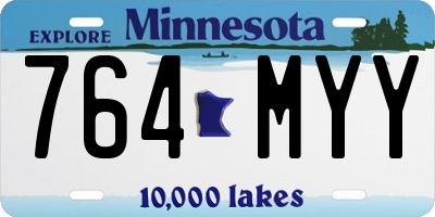 MN license plate 764MYY