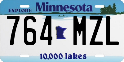 MN license plate 764MZL