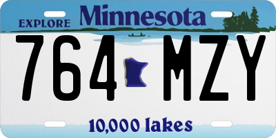 MN license plate 764MZY