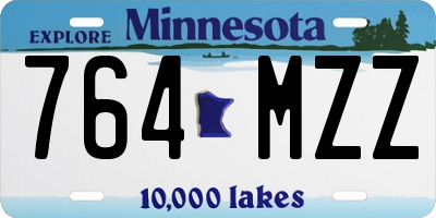 MN license plate 764MZZ