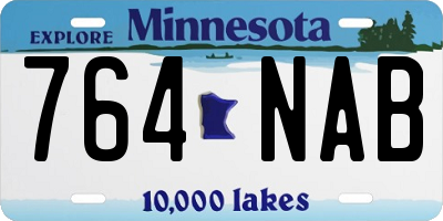 MN license plate 764NAB
