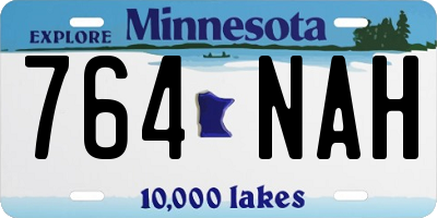 MN license plate 764NAH