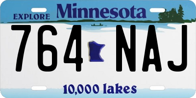 MN license plate 764NAJ