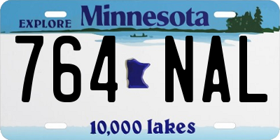 MN license plate 764NAL