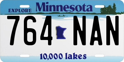 MN license plate 764NAN