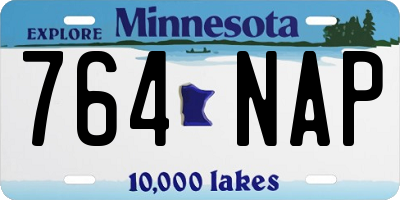 MN license plate 764NAP