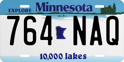 MN license plate 764NAQ