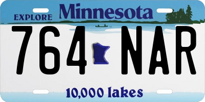MN license plate 764NAR
