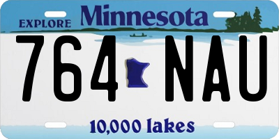 MN license plate 764NAU