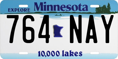MN license plate 764NAY