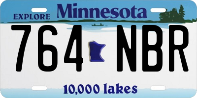 MN license plate 764NBR