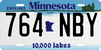 MN license plate 764NBY