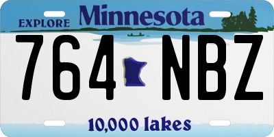 MN license plate 764NBZ
