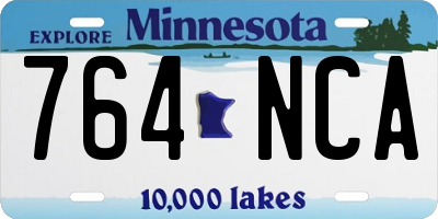 MN license plate 764NCA