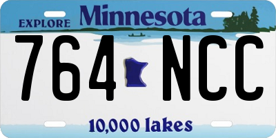 MN license plate 764NCC