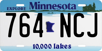 MN license plate 764NCJ