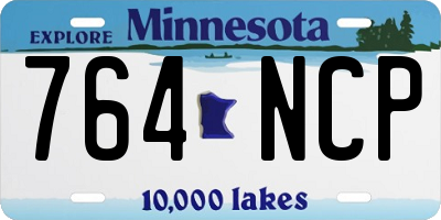 MN license plate 764NCP