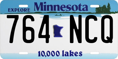 MN license plate 764NCQ