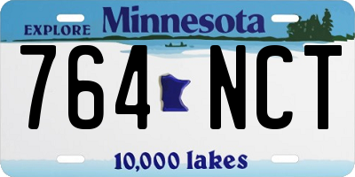 MN license plate 764NCT
