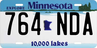 MN license plate 764NDA