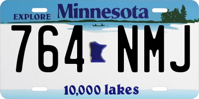 MN license plate 764NMJ