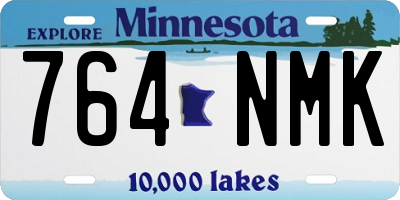 MN license plate 764NMK