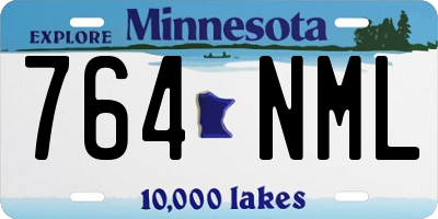 MN license plate 764NML