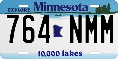 MN license plate 764NMM