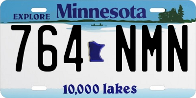 MN license plate 764NMN
