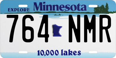 MN license plate 764NMR
